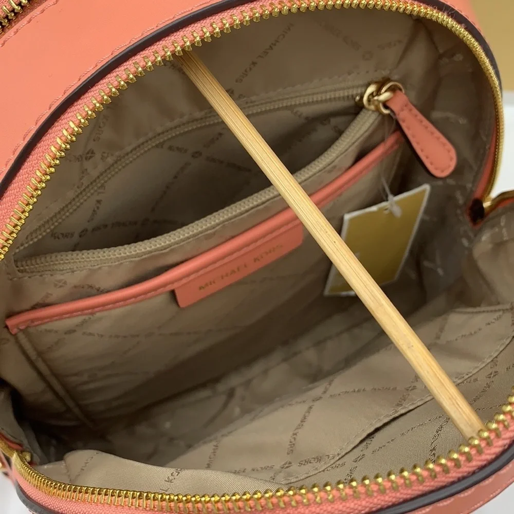 Michael Kors Jaycee Medium Zip Pocket Backpack Sherbert color